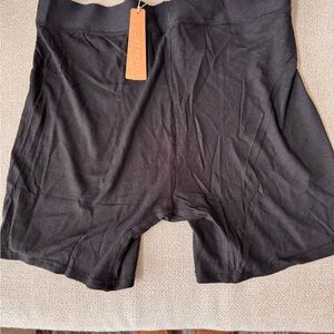 SKIMS Black Ribbed Pajama Shorts